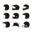 helmet silhouette - helmet icon sets
