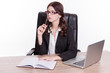 © artbalance - Business woman thinking something in the office