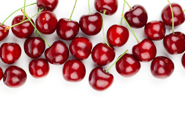 Wall Mural - Sweet cherry, isolated on white background