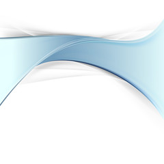 Canvas Print - Abstract blue swoosh line folder design template
