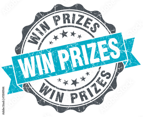 Cuadros en Lienzo win prizes vintage turquoise seal isolated on white
