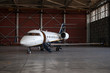 © Pitcher - Business jet airplane stays in hangar.