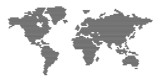 Fototapeta Mapy - World map horizontal black lines EPS 10
