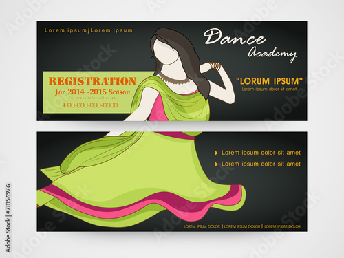 Website Header Or Banner Set For Dance Academy Buy This Stock