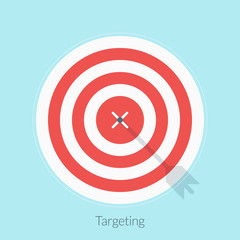 Flat design concept for Targeting