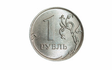 Isolated 1 Ruble Coin