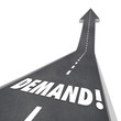 Demand Rising Word Road Going Up Increasing Improving