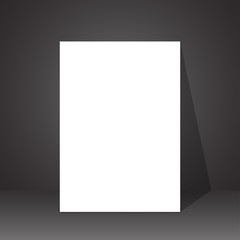 Wall Mural - a piece of paper on the floor with a shadow on the wall vector