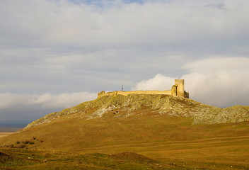 Canvas Print - Enisala Medieval Fortress in Dobrogea Region ,Romania