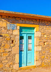 Poster - old house in Pigadi village at southern Peloponnese in Greece