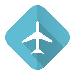 Poster - plane flat icon airport sign