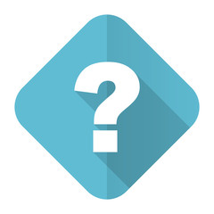 Poster - question mark flat icon ask sign