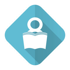 book flat icon reading room sign bookshop symbol