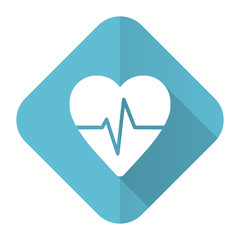 Aufkleber - pulse flat icon heart rate sign