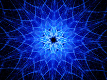 Blue Glowing Kaleidoscope