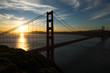 San Francisco Golden Gate Bridge sunrise morning