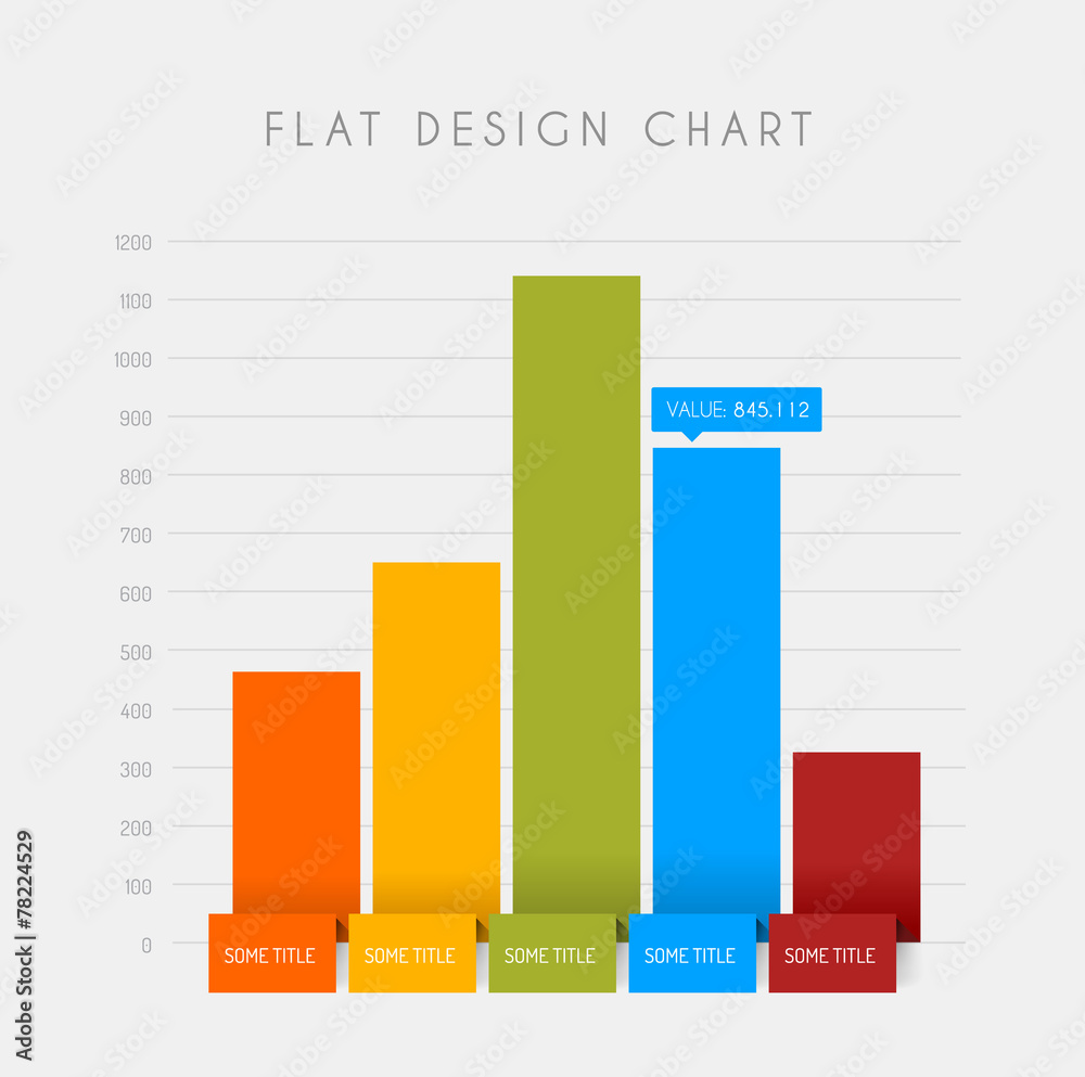 Vector flat design statistics column graphs Stock Vector | Adobe Stock