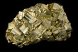 Cluster of pyrite crystals