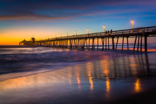 The Fishing Pier Seen After Sunset, In Imperial Beach, Californi