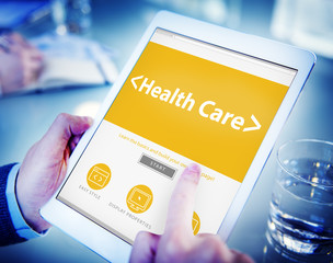 Canvas Print - Digital Online Website Health Care Concept