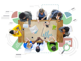 Canvas Print - meeting information statistics analysis report concept