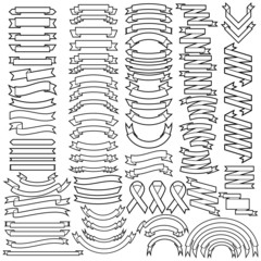 Wall Mural - mega collection of retro ribbons and labels
