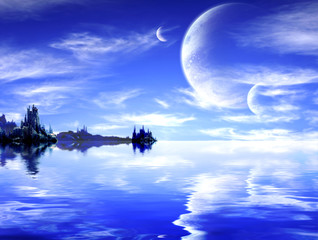 Wall Mural - Landscape in fantasy planet