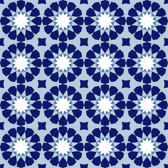 Wall Mural - Ornamental seamless pattern, arabic tile, vector background