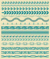 Wall Mural - retro lines set. vector