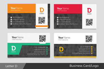 Wall Mural - Letter D logo corporate business card