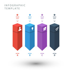 Poster - Color cubes info graphic template.