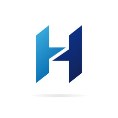 Sticker - Logo H letter for company vector design template.