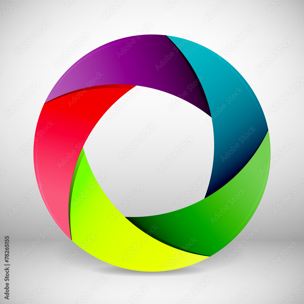 Vector logo design - rainbow colors circle Stock Vector | Adobe Stock, image size:1000x1000