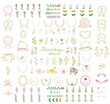© virinaflora - Набор свадебных графических SET- венок, цветы, стрелы, сердца