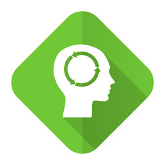 Fototapete - head flat icon human head sign