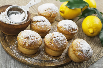 Wall Mural - Homemade lemon muffins