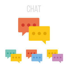 Poster - Vector chat icons