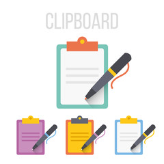 Poster - Vector clipboard icons