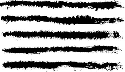 Fototapete - Set of five grungy lines that can be used for design or brush