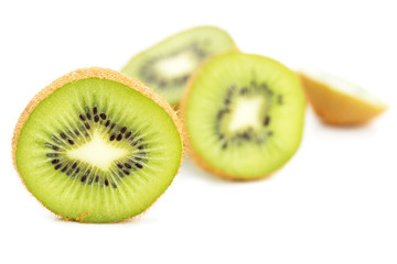 Canvas Print - kiwi on white background. close-up