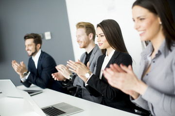 Wall Mural - Young people in the office