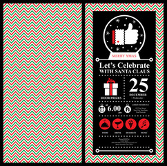 Canvas Print - Christmas Party Invitation Card