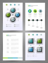 Sticker - Set of brochure design templates