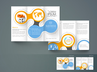 Poster - Professional tri-fold flyer, template or brochure design. 