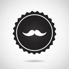 Wall Mural - mustache badge. vector art.