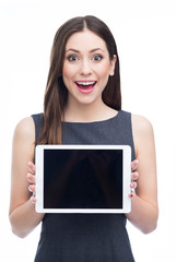 Wall Mural - woman with digital tablet
