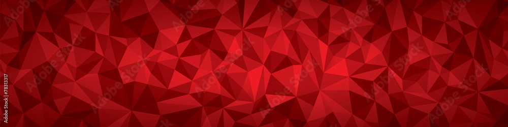 Abstract vector geometry background, red planes panorama - obrazy, fototapety, plakaty 