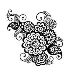 Wall Mural - Vector floral pattern element, indian ornament