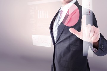 Aufkleber - Composite image of businessman pointing with his finger