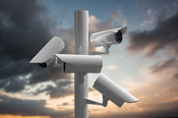 Poster - Composite image of cctv camera